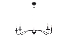 Lit Up Lighting LIT8838BK+MC - Colosseum Chandelier Black Finish